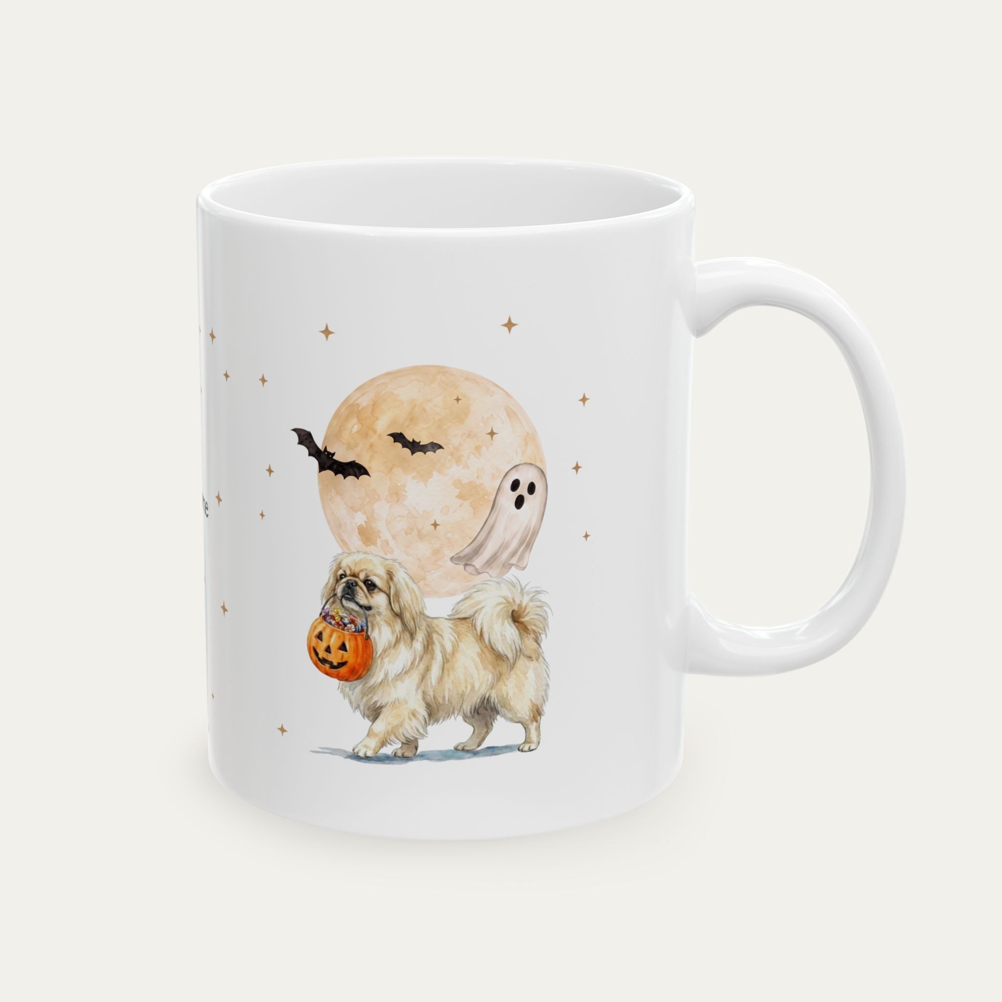 Custom Pekingese Halloween mug