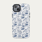 Greyhound Blue Toile Phone case
