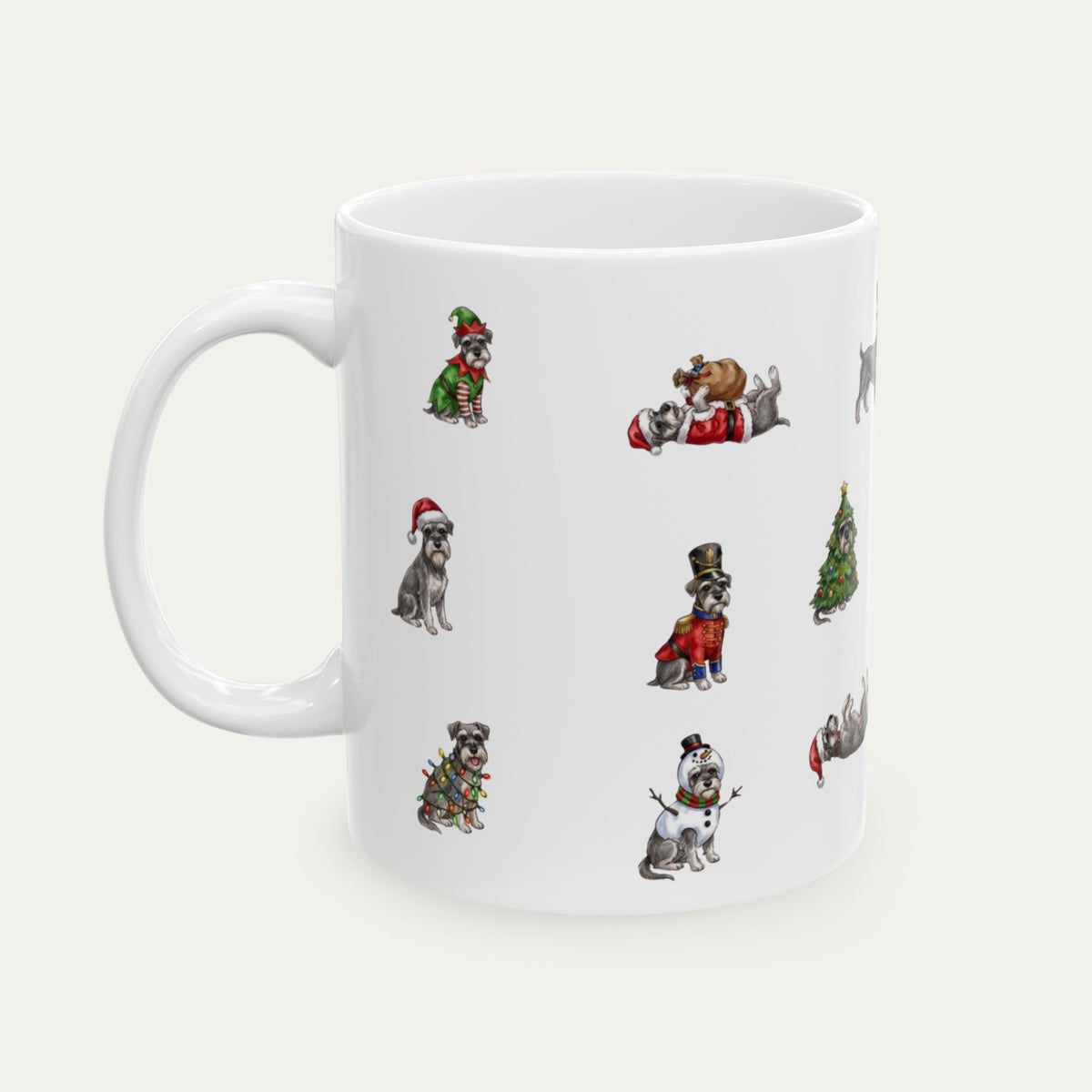 Schnauzer Christmas Mug