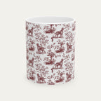 Irish Setter Burgundy Toile Mug