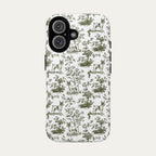 Toy Fox terrier Sage Green Toile phone Case