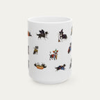Border Collie B&W   Halloween mug