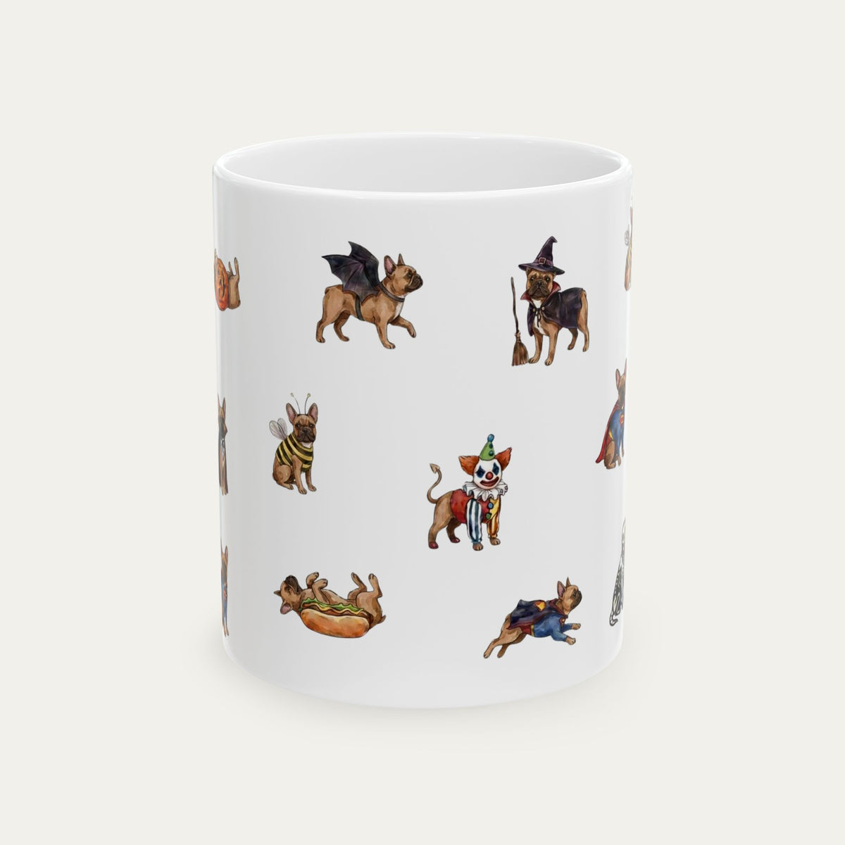 French Bulldog Fawn Halloween mug