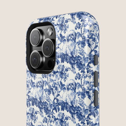 Pekingese Toile De Jouy Magnetic Phone Case