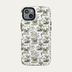 Chihuahua Longhaired Sage Green Toile phone Case