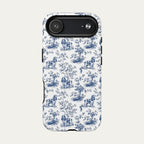 Cocker Spaniel Blue Toile Phone case