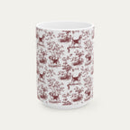 Beagle Burgundy Toile Mug