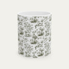 Bichon Frise Sage Green Toile Mug