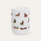 Basset Hound Christmas Mug