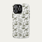 Corgi Sage Green Toile phone Case