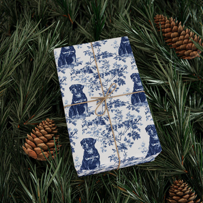 Rottweiler French Toile De Jouy Wrapping Paper