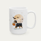 Custom Australian Shepherd Tri color Halloween mug