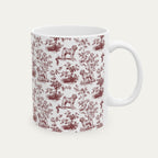 Shar Pei Burgundy Toile Mug