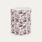 Shetland Sheepdog Burgundy Toile Mug