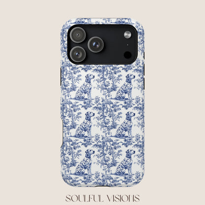 Dalmatian Toile De Jouy Magnetic Phone Case