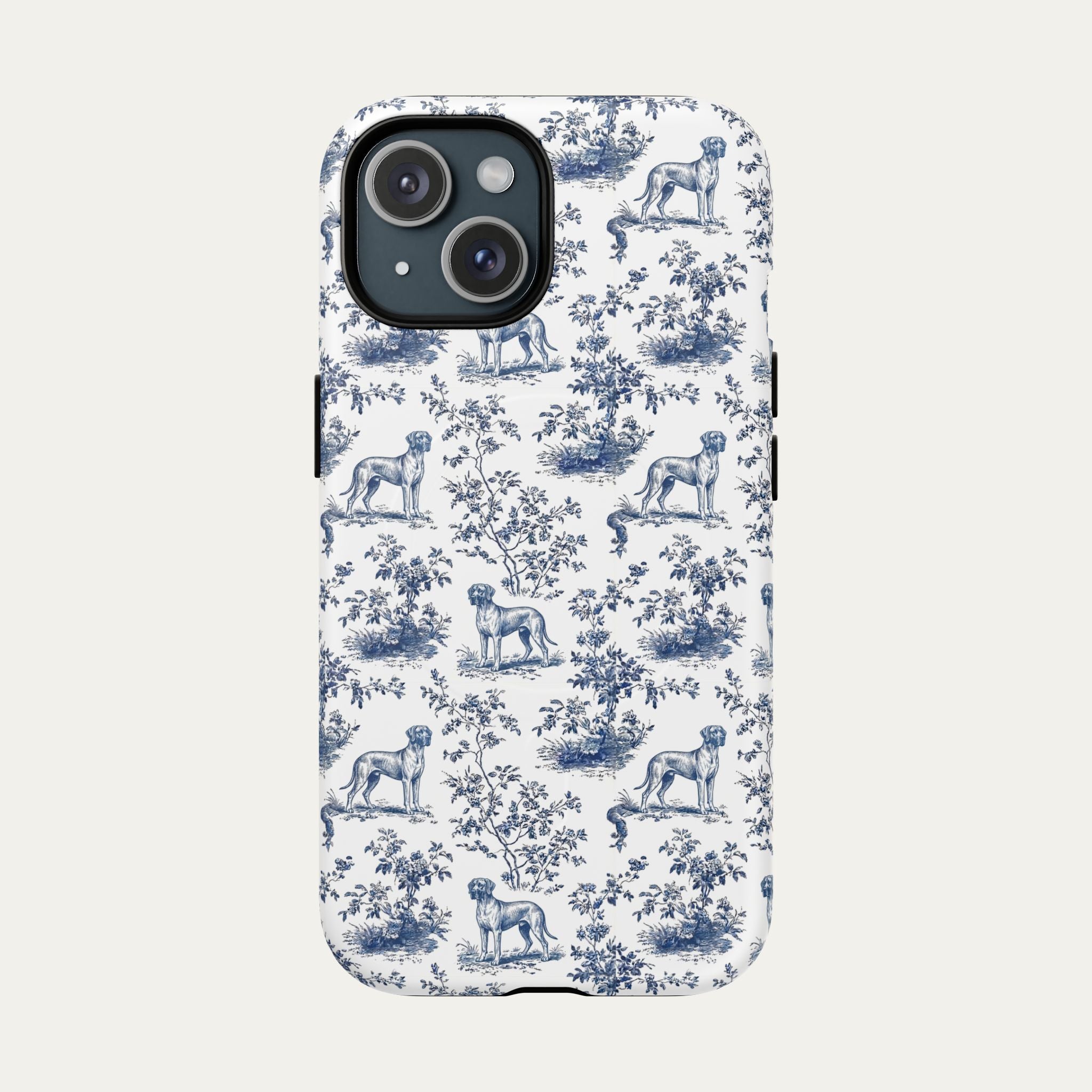 Great Dane Blue Toile Phone case