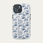 Siamese Cat Blue Toile Phone case