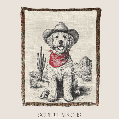 Goldendoodle Woven Blanket