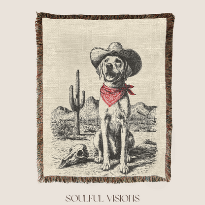 Weimaraner Woven Blanket