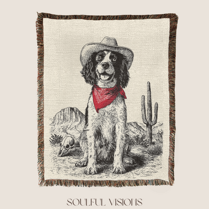 English Springer Spaniel Woven Blanket