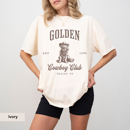 Golden Retriever Cowboy Club Shirt