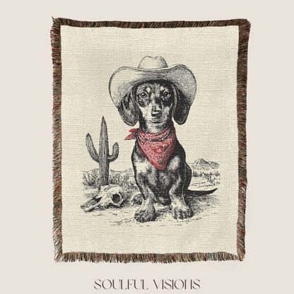 Dachshund Woven Blanket