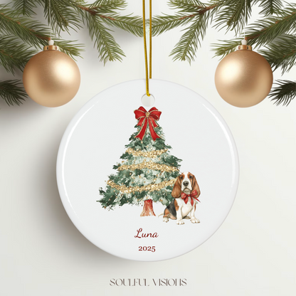 Custom Christmas Dog Ornament