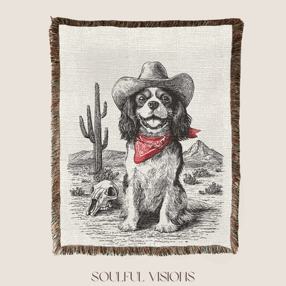 Cavalier King Charles Spaniel Woven Blanket