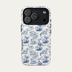 Great Pyrenees Blue Toile Phone case