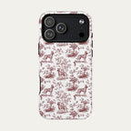 Belgian Malinois Burgundy Toile phone Case