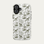 Schnauzer Sage Green Toile phone Case