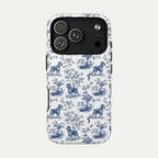 Schnauzer Blue Toile Phone case