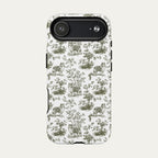 Shetland Sheepdog Sage Green Toile phone Case