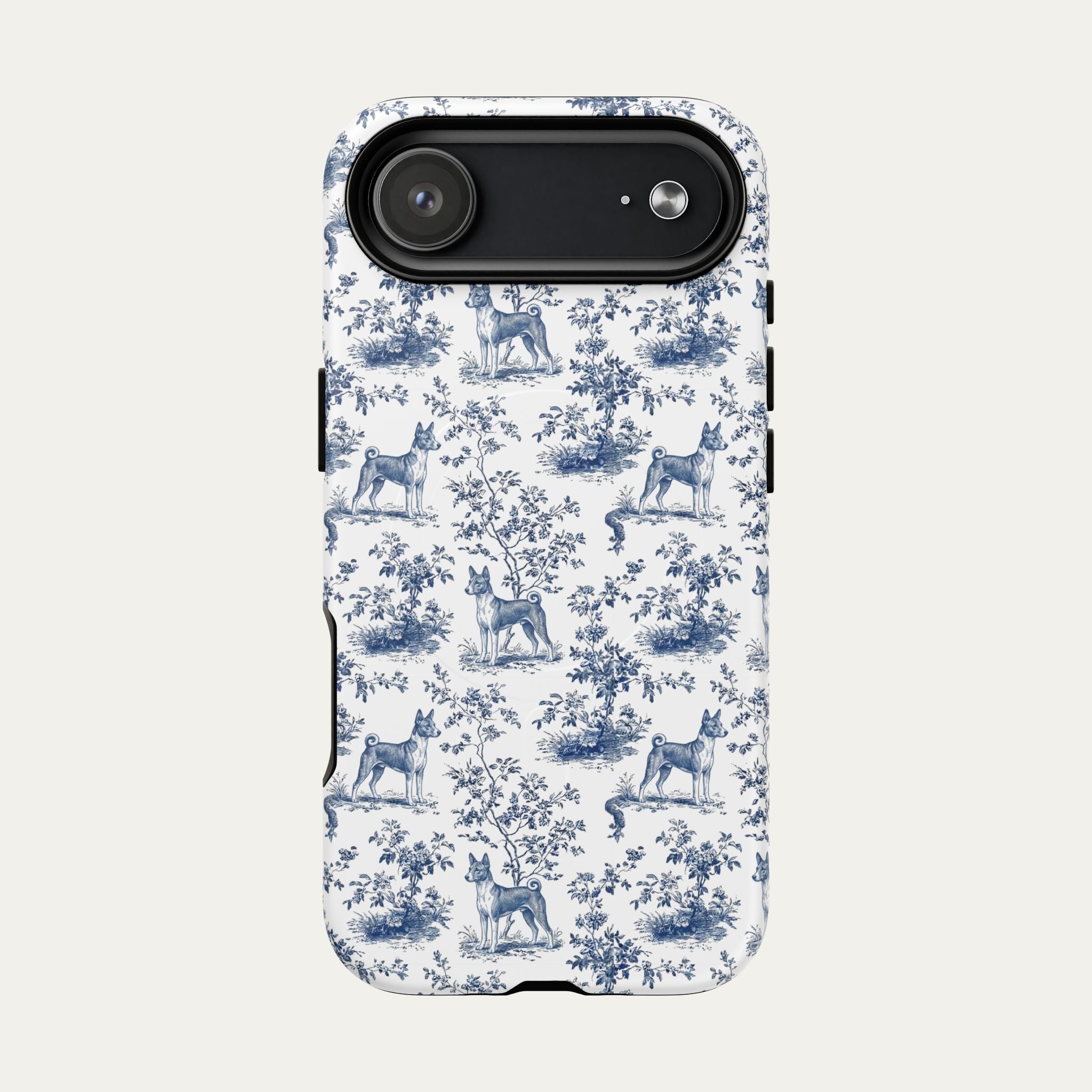 Basenji Blue Toile Phone case