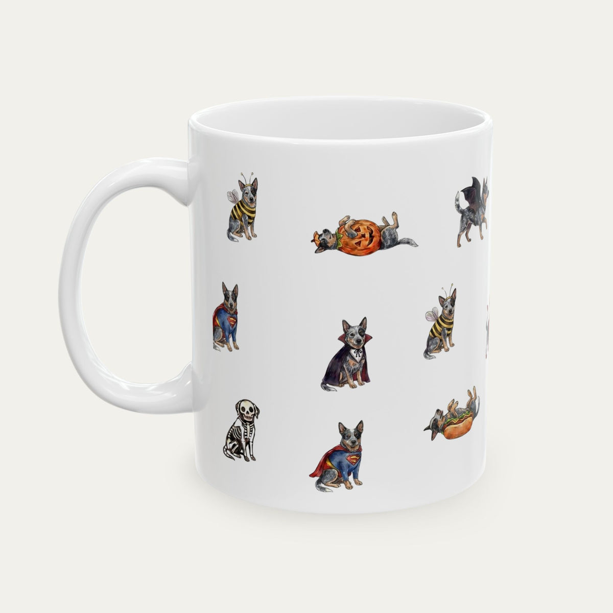 Australian Cattle  Blue Halloween mug