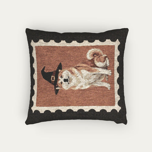 Akita Halloween Woven Pillow