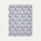 Shih Tzu Toile De Jouy Fleece Blanket
