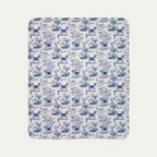 Beagle Toile De Jouy Fleece Blanket