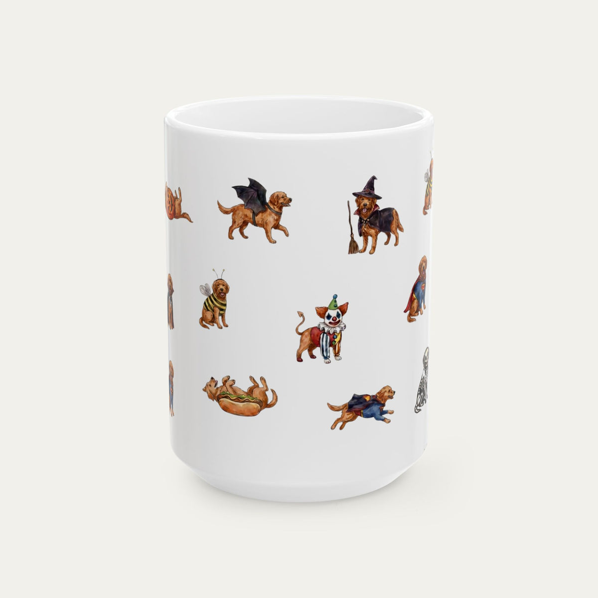 Labradoodle Red Halloween mug