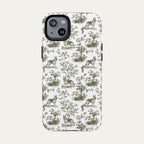 German Shepherd Sage Green Toile phone Case