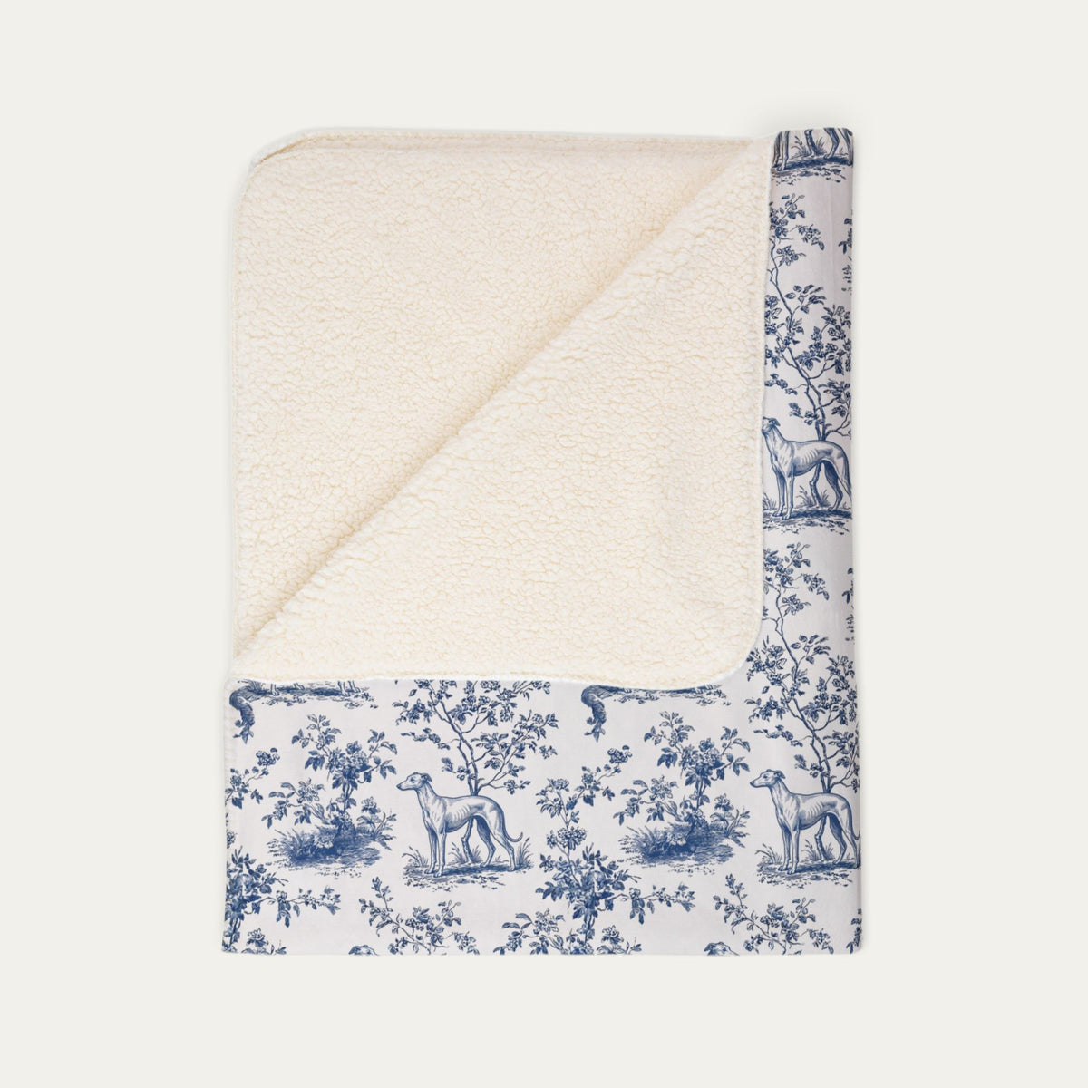 GreyHound Toile De Jouy Fleece Blanket