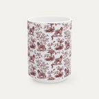 Newfoundland Burgundy Toile Mug
