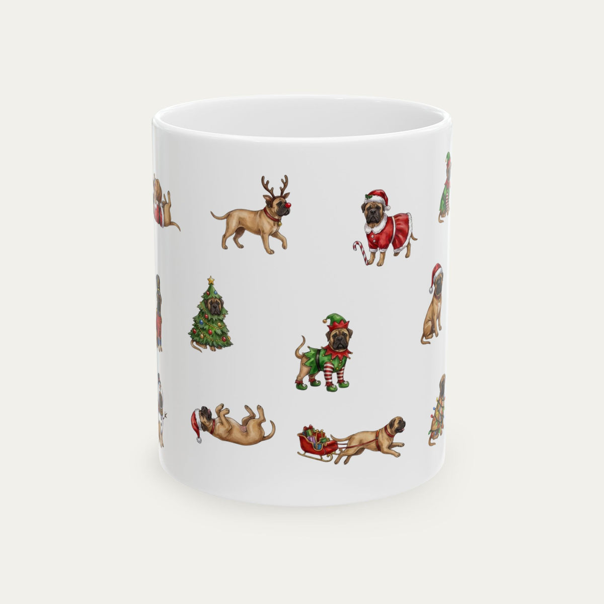 Bullmastiff Christmas Mug