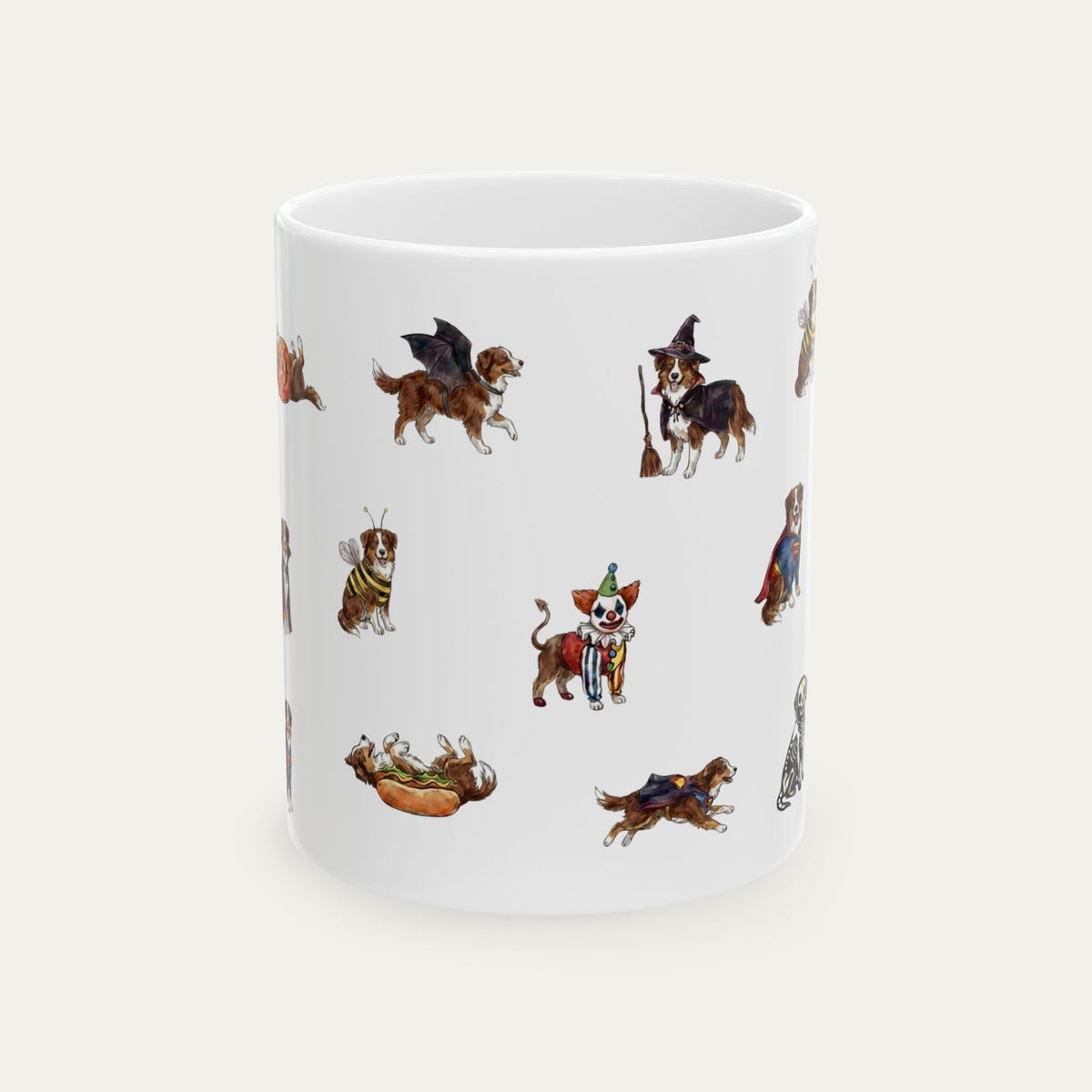 Australian shepherd Red tricolor Halloween mug