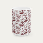 Sloughi Burgundy Toile Mug