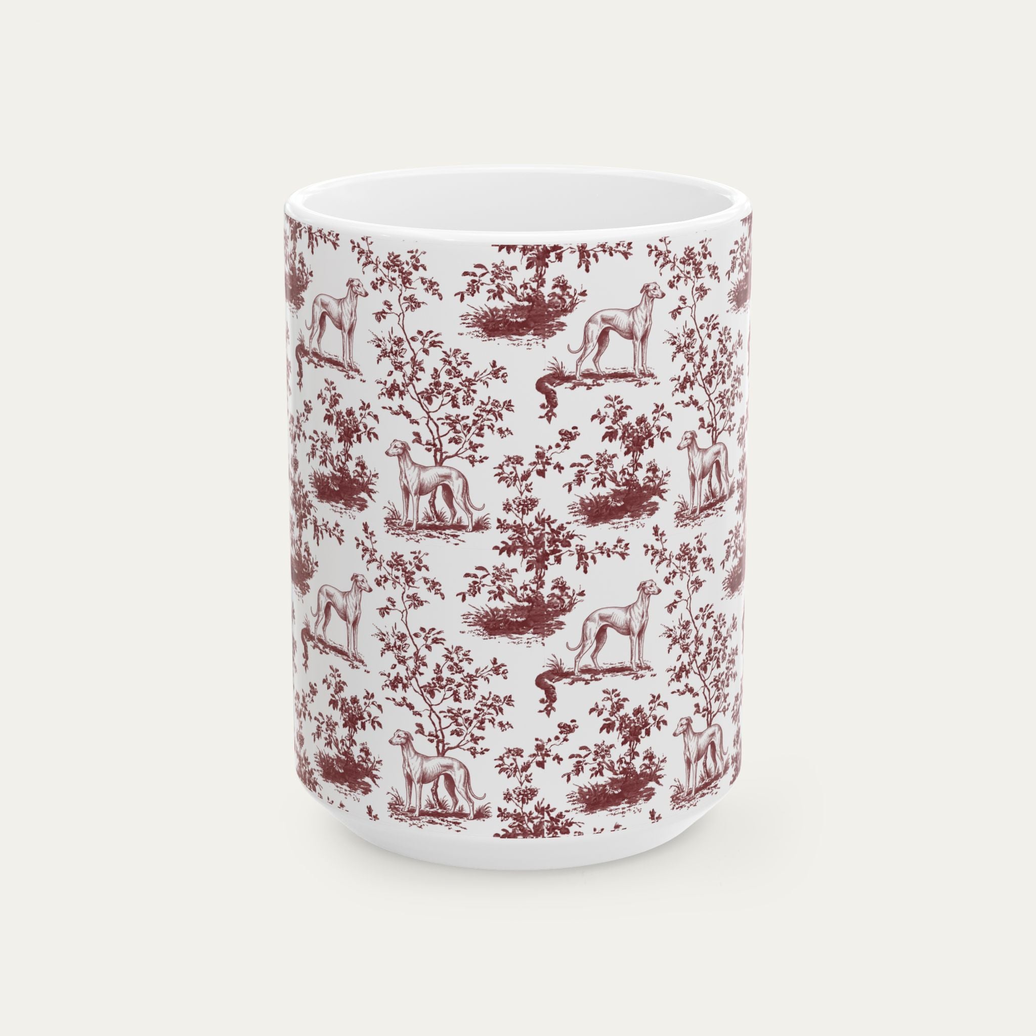 Sloughi Burgundy Toile Mug
