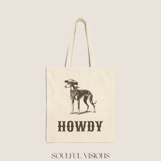 Howdy Greyhound Tote Bag