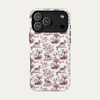 German Shepherd Burgundy Toile phone Case
