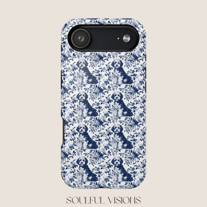 Bernedoodle Toile De Jouy Magnetic Phone Case