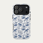 Cavalier Spaniel Blue Toile Phone case